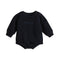 Infant Jumpsuit Solid Color Loose Long Sleeves Onesie