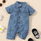 Boy Lion Printing Denim Jumpsuit