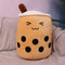 Fruit Milky Tea Cup Pillow Plush Toy Leather Phone Case