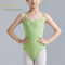 Girls' Solid Color Nylon Sling Ballet Jumpsuit