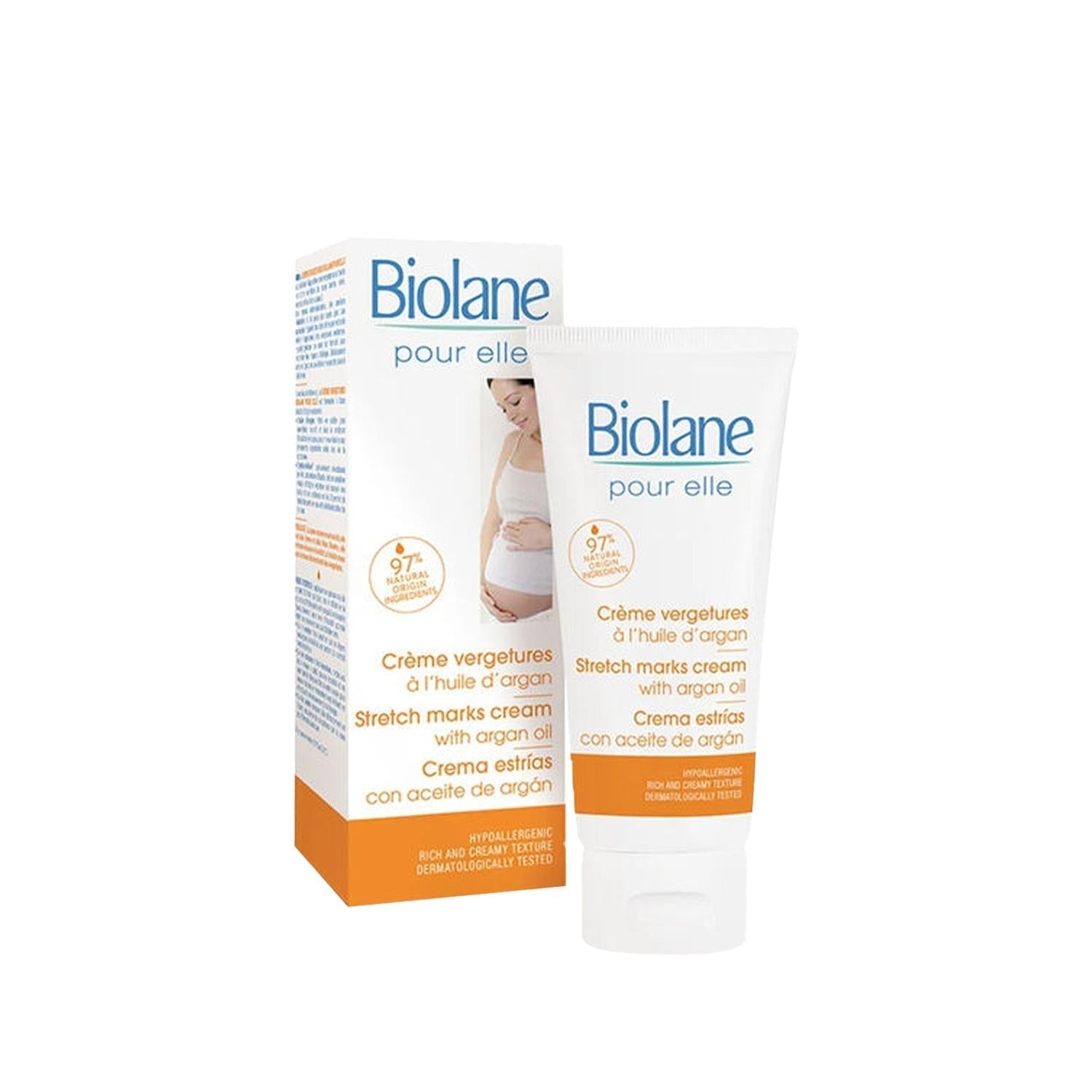 Biolane Pour Elle Stretch Marks Cream - 200ml, Prevents & Reduces Stretch Marks During Pregnancy