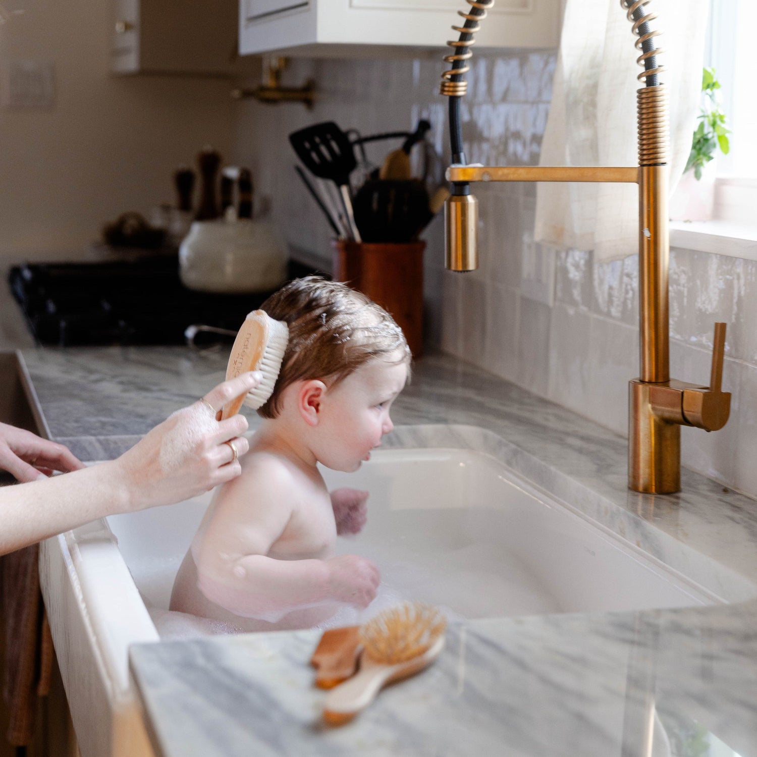 Wooden Baby Hair Brush Set (3 Piece)