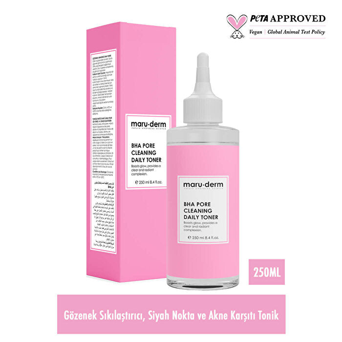 BHA Toner - Pore Minimizer & Acne Treatment | Maruderm | 8.45 Fl Oz