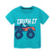 European And American Style Fashion Car Printing Short Sleeve
