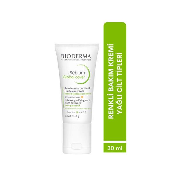 Bioderma Sebium Global Cover - 12hr Acne Coverage & Moisturizing Cream for Oily Skin