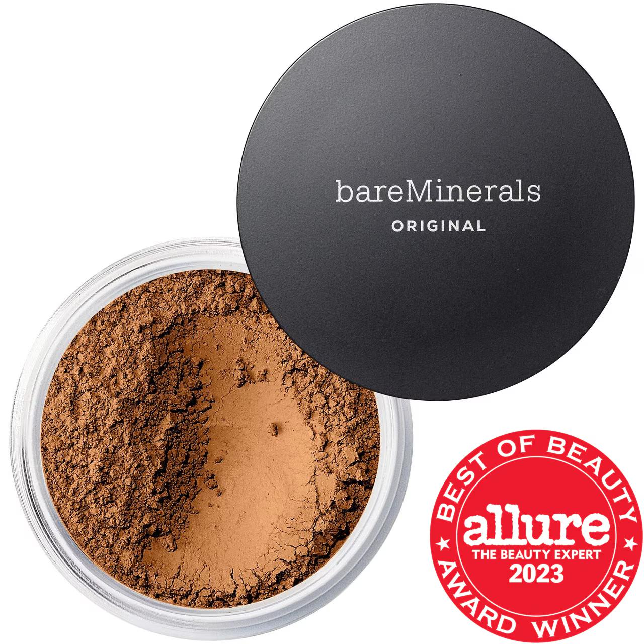 BareMinerals Original Talc-Free Powder Mineral Foundation SPF 15: Buildable Coverage, Natural Luminous Finish, Vegan & Cruelty-Free - Perfect for Sensitive Skin