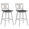Set of 2 360-Degree Swivel Bar Stools for Home Restaurant