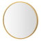16-inch Round Wall Mirror with Aluminum Alloy Frame