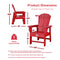 Patio Kids' Adirondack Chair with Ergonomic Backrest