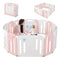 14 Panels Kids Safety Activity Play Center with Drawing Board