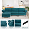 Extra Large Modular L-shaped Sectional Sofa with Reversible Chaise for 4-5 People