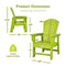 Patio Kids' Adirondack Chair with Ergonomic Backrest