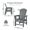 Patio Kids' Adirondack Chair with Ergonomic Backrest