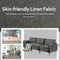 Large 3-Seat Sofa Sectional with Metal Legs for 3-4 people
