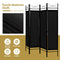 6 Feet 4-Panel Folding Freestanding Room Divider