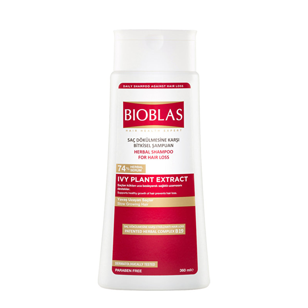 Bioblas Ivy Extract Hair Loss Shampoo 360ML - Supports Hair Growth
