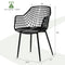 Set of 4 Heavy Duty Modern Dining Chair with Airy Hollow Backrest