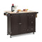 Kitchen Island Trolley Cart Wood with Drop-Leaf Tabletop and Storage Cabinet