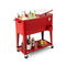 Portable Patio Cooler with Bottom Storage Shelf and Bottle Opener