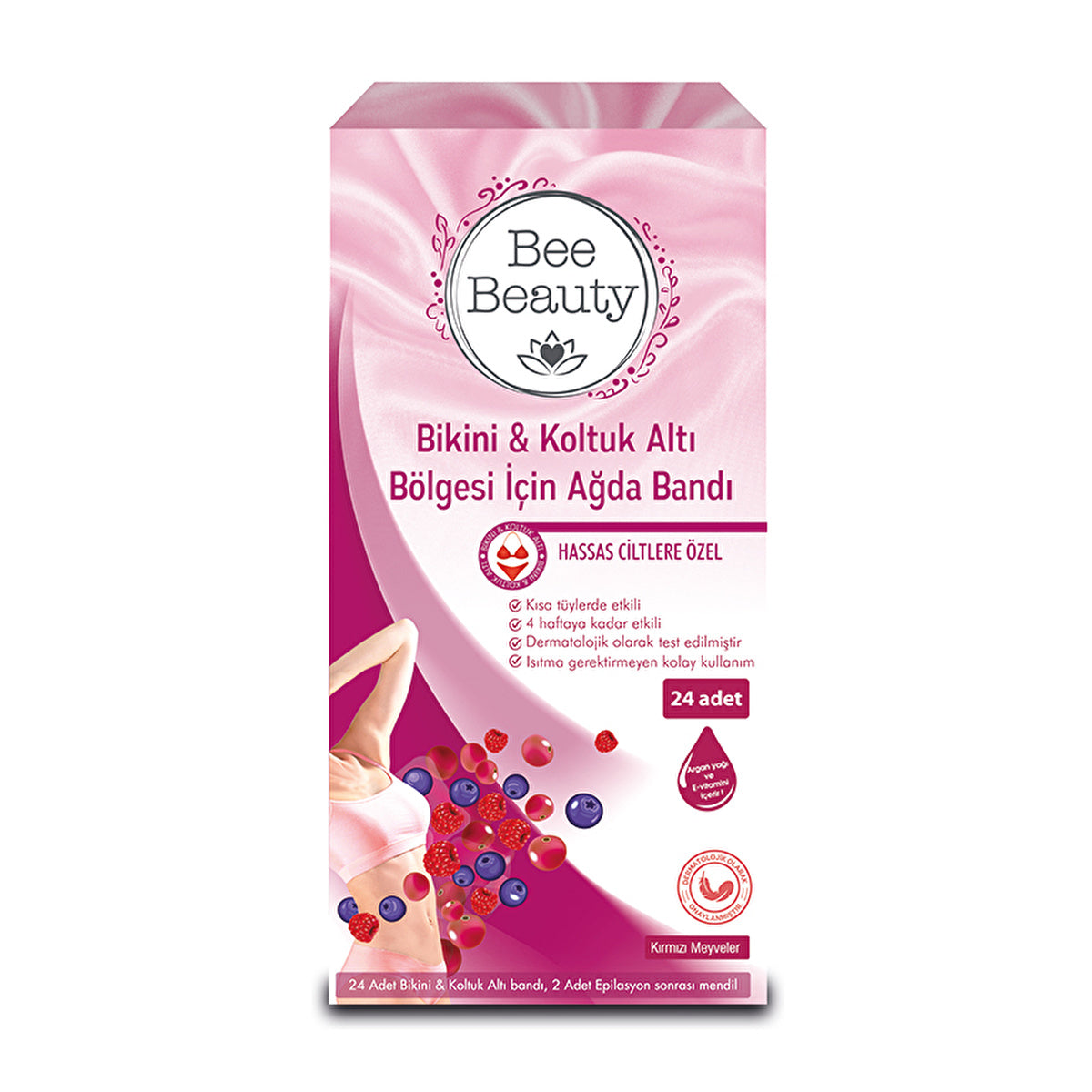 Bee Beauty Bikini & Underarm Wax Strips - 24 Pack | Sensitive Skin