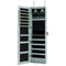 Wall and Door Mounted Mirrored Jewelry Cabinet with Lights