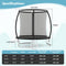 10FT Outdoor Trampoline Heavy-Duty Recreational Trampoline with Safety Enclosure Net