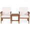 3PC Solid Wood Outdoor Patio Sofa Furniture Set