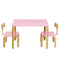 3 Piece Kids Wooden Activity Table and 2 Chairs Set