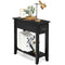End Table Bedside Sofa End Table Narrow Nightstand with Wooden Legs