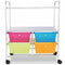 Mobile 4 Drawers Shelves Rolling Storage Cart Rack