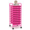 10 Drawer Rolling Storage Cart Organizer with 4 Universal Casters