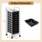 10-Drawer Rolling Storage Cart with Metal Frame and Lockable Universal Wheels