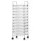 10-Drawer Rolling Storage Cart with Metal Frame and Lockable Universal Wheels