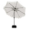 10 FT Outdoor Patio Umbrella with Solar LED Lights and Weighted Base