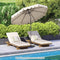 10 FT Patio Umbrella with Push Button Tilt and Crank