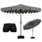 10 Feet Patio Umbrella with Weighted Base and Sandbags