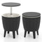 10 Gallon Cooler Bar Table Outdoor Coffee Table Ice Bucket with Telescopic Tabletop for Beer and Wine
