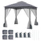 10 X 10 FT Heavy-Duty Patio Gazebo with Netting Walls and 4 Sandbags