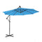 10 Feet Patio Solar Powered Cantilever Umbrella with Tilting System