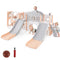 10-in-1 Toddler Slide and Swing Set with Double Slides and Tunnel