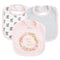 Baby bib with 3 baby drool towels