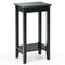 2-Tier Nightstand End Side Wooden Legs Table for Bedroom