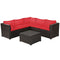 6 Pieces Patio Furniture Sofa Set with Cushions for Outdoor