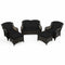 5 Pieces Patio Rattan Sofa Set with Cushion and Ottoman