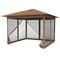11.5 x 11.5 FT Pop-up Canopy Instant One-Person Setup with Mesh Screen Netting
