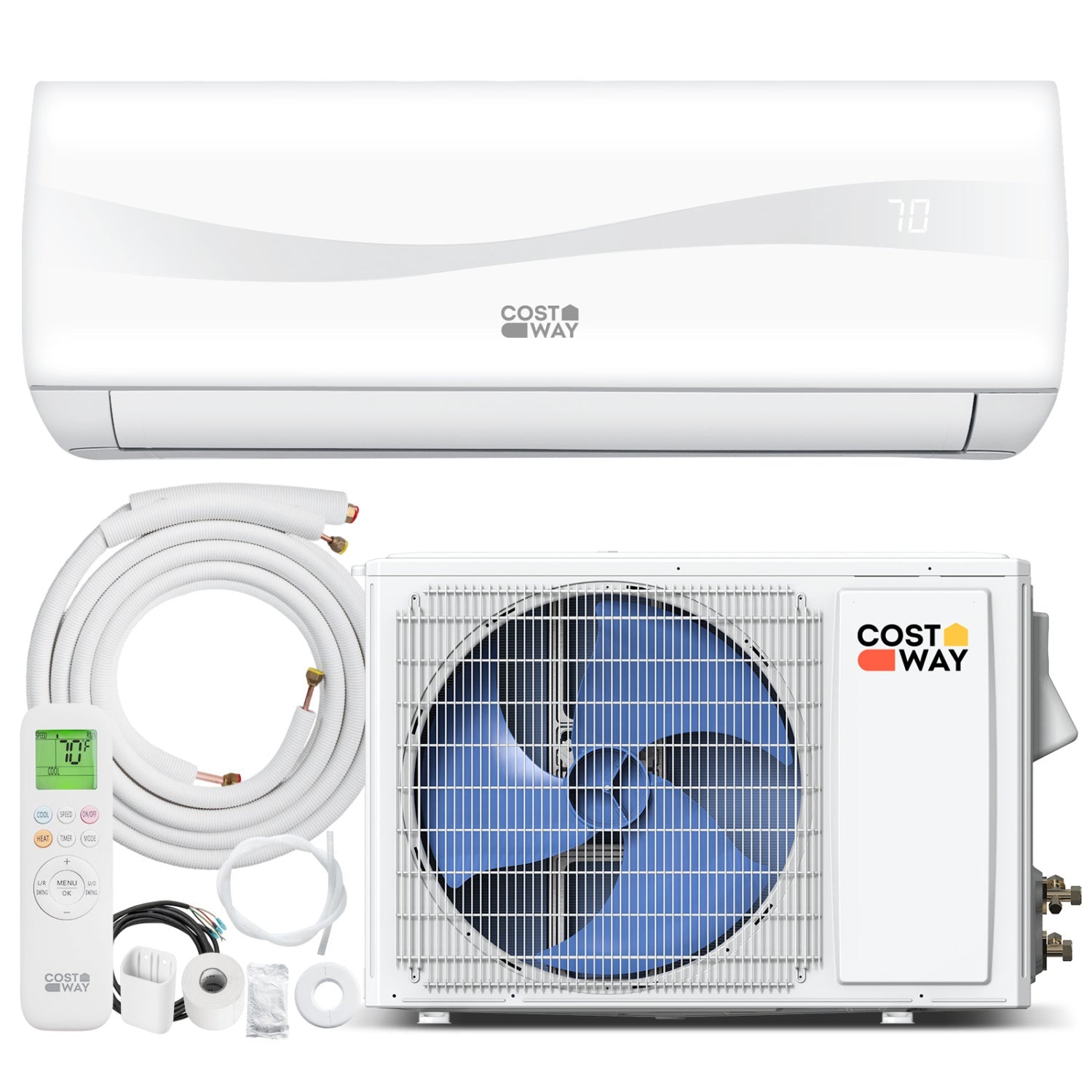 12000 BTU 17 SEER2 208-230V Mini Split Air Conditioner with Heat Pump