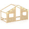 Twin Size House Bed with LED Lights Montessori Slat-free Floor Bed