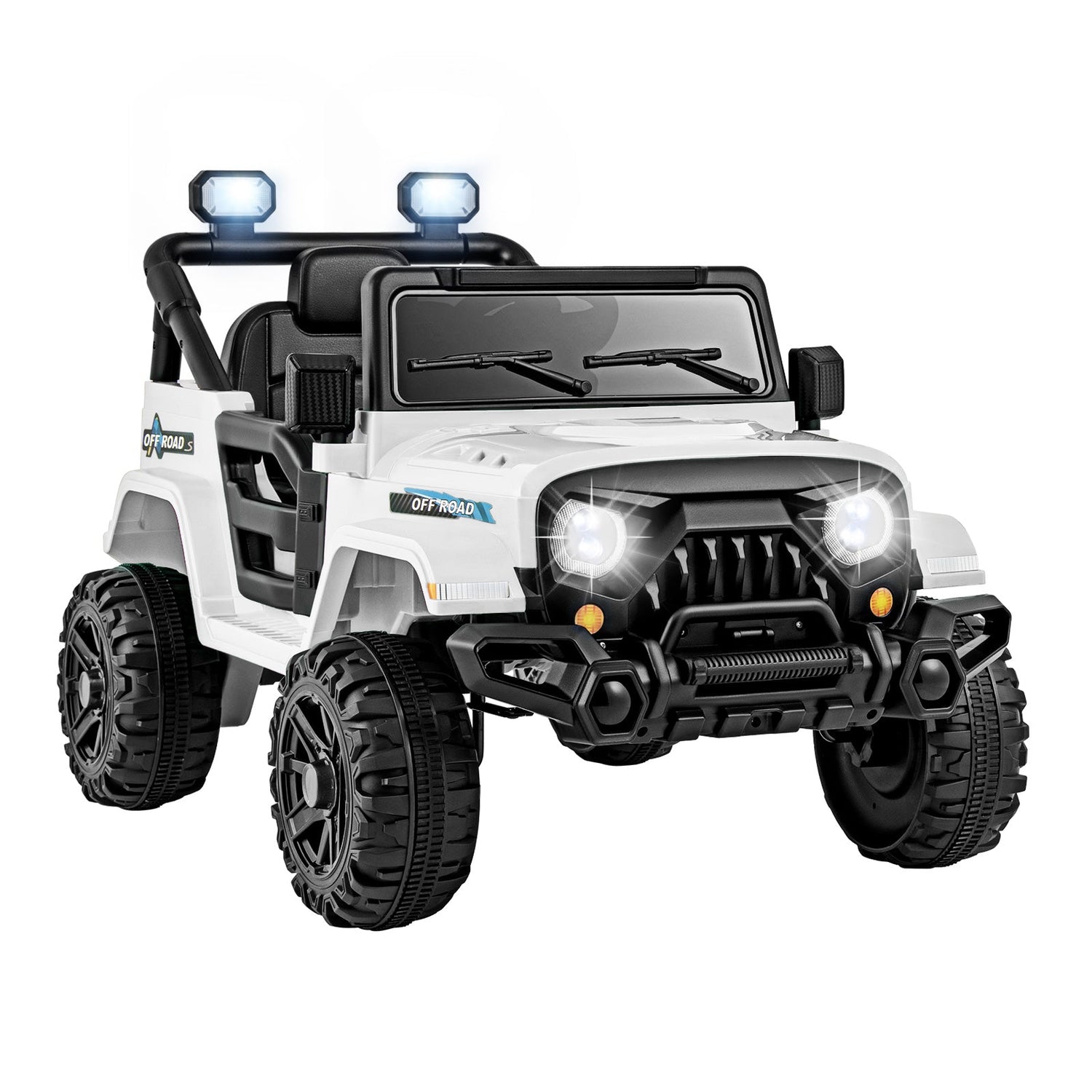 12V Kids Ride on Truck Car with Remote Control Threaded Wheels and 3 Speeds