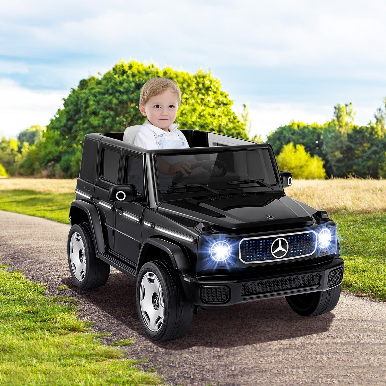 12V Licensed Mercedes-Benz EQG Kids Ride On Car with Remote Control