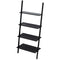 Multipurpose 4-Tier Industrial Leaning Wall Bookcase with Metal Frame